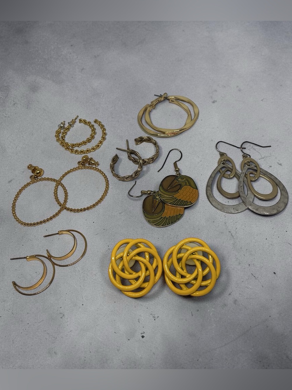 Hoop Earrings Lot 8 Pair